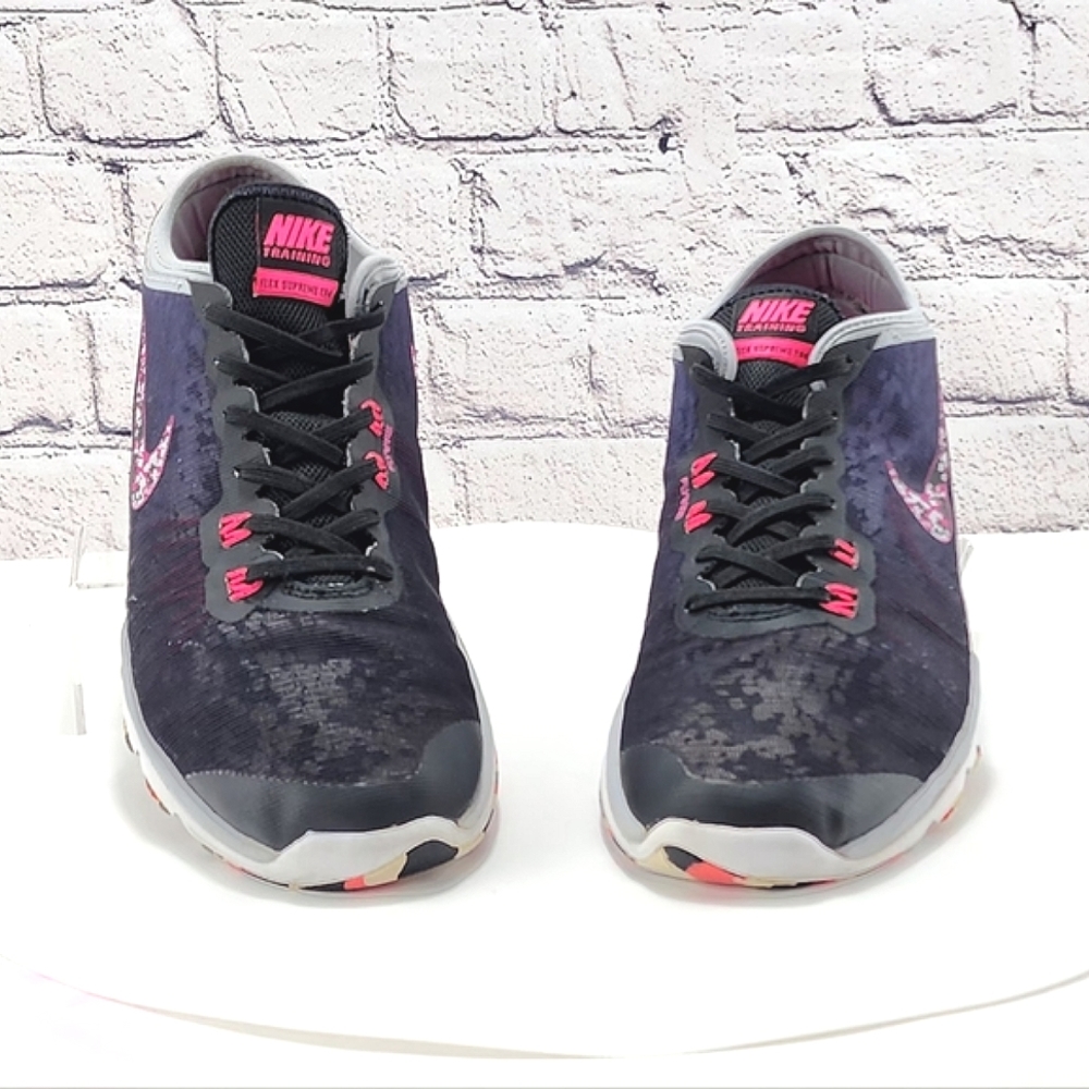 NIKE FLEX SUPREME TR4 - Sneakers,  shoes, black/grey/pink, size 10 - Picture 4 of 8